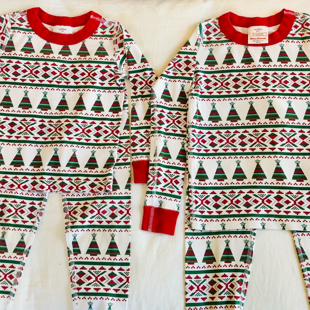 Hanna Andersson organic matching pajamas.